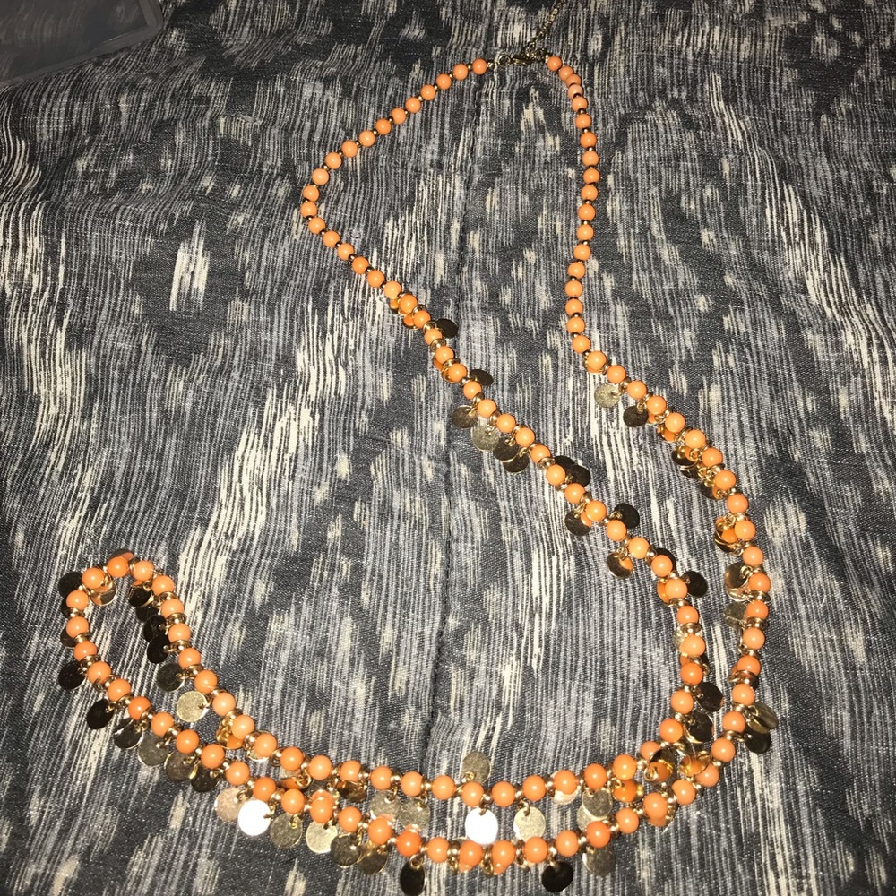 Beads And Gold Necklace